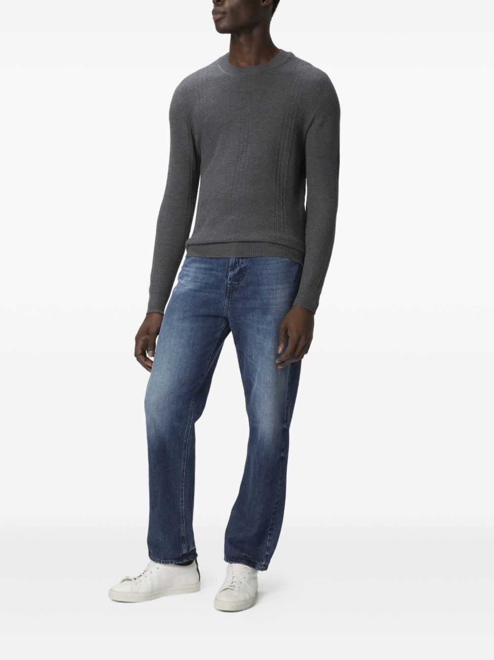 herringbone cable knit sweater - 2