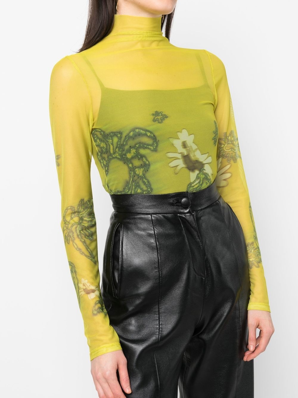 lace-embroidered long-sleeve top - 5