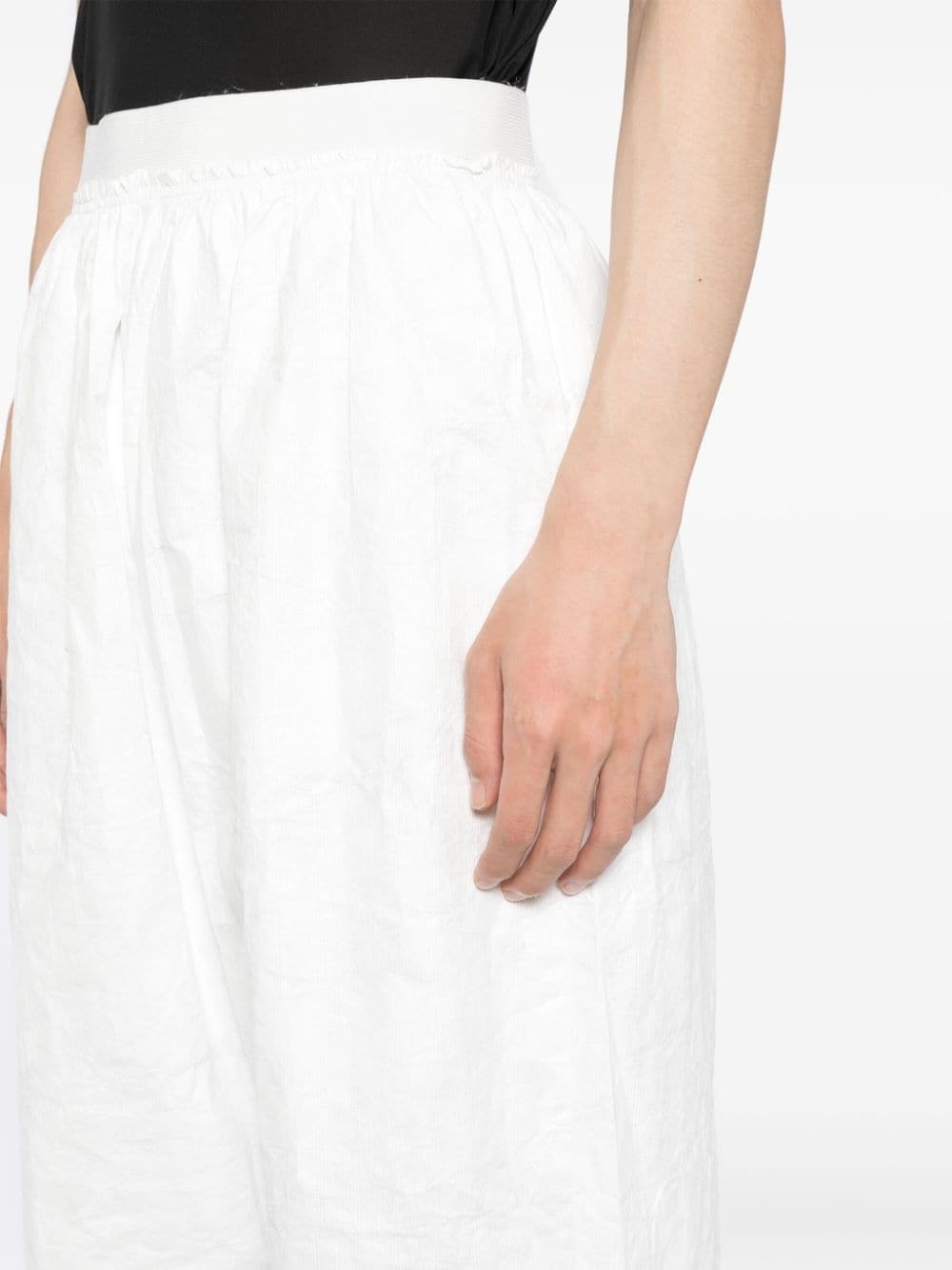 crinkled wide-leg trousers - 5