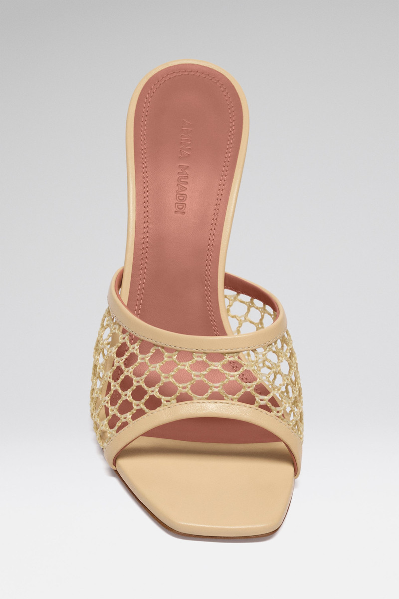 Amina Muaddi LUPITA NET SLIPPER BEIGE outlook