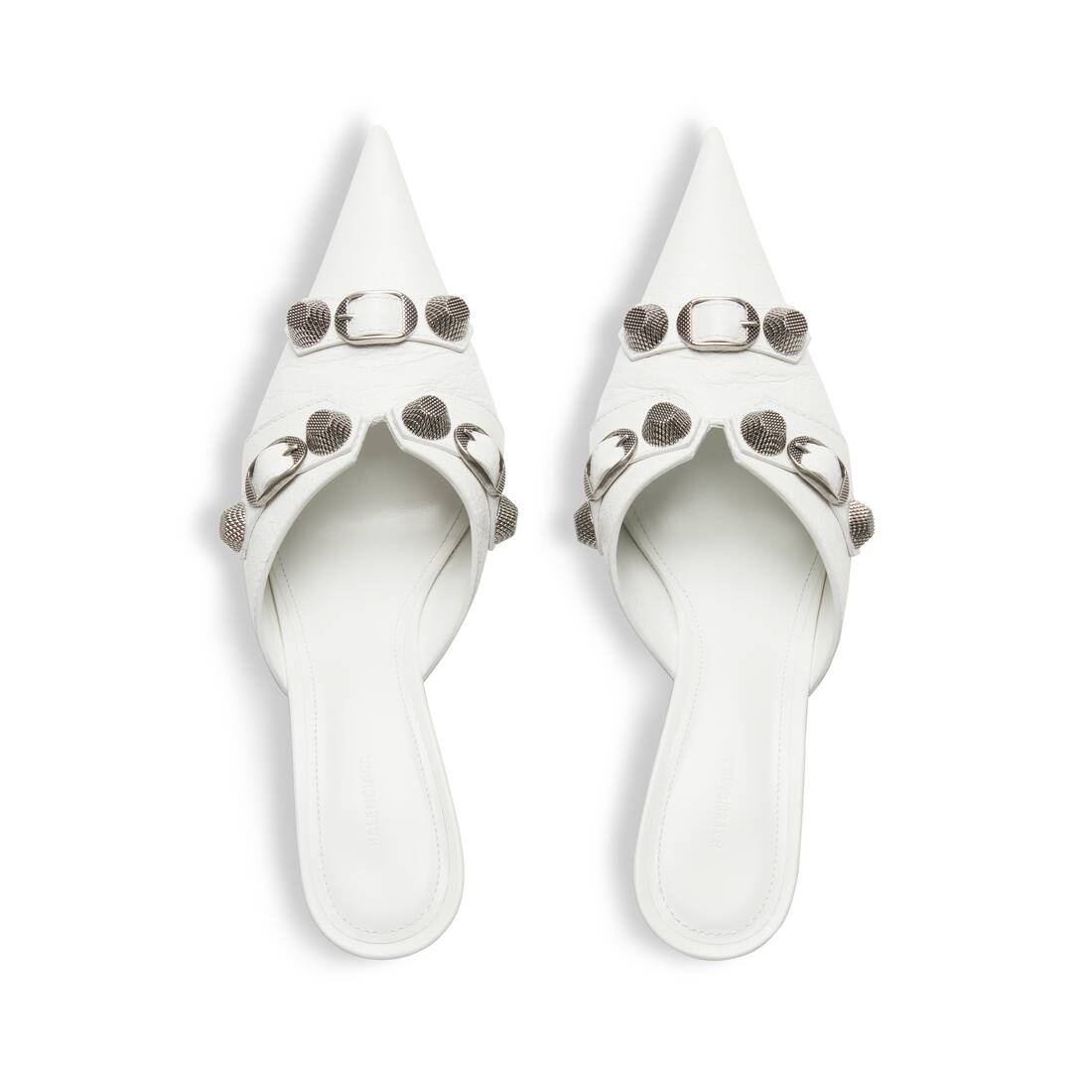 Balenciaga Cagole 80mm pointed mules - White