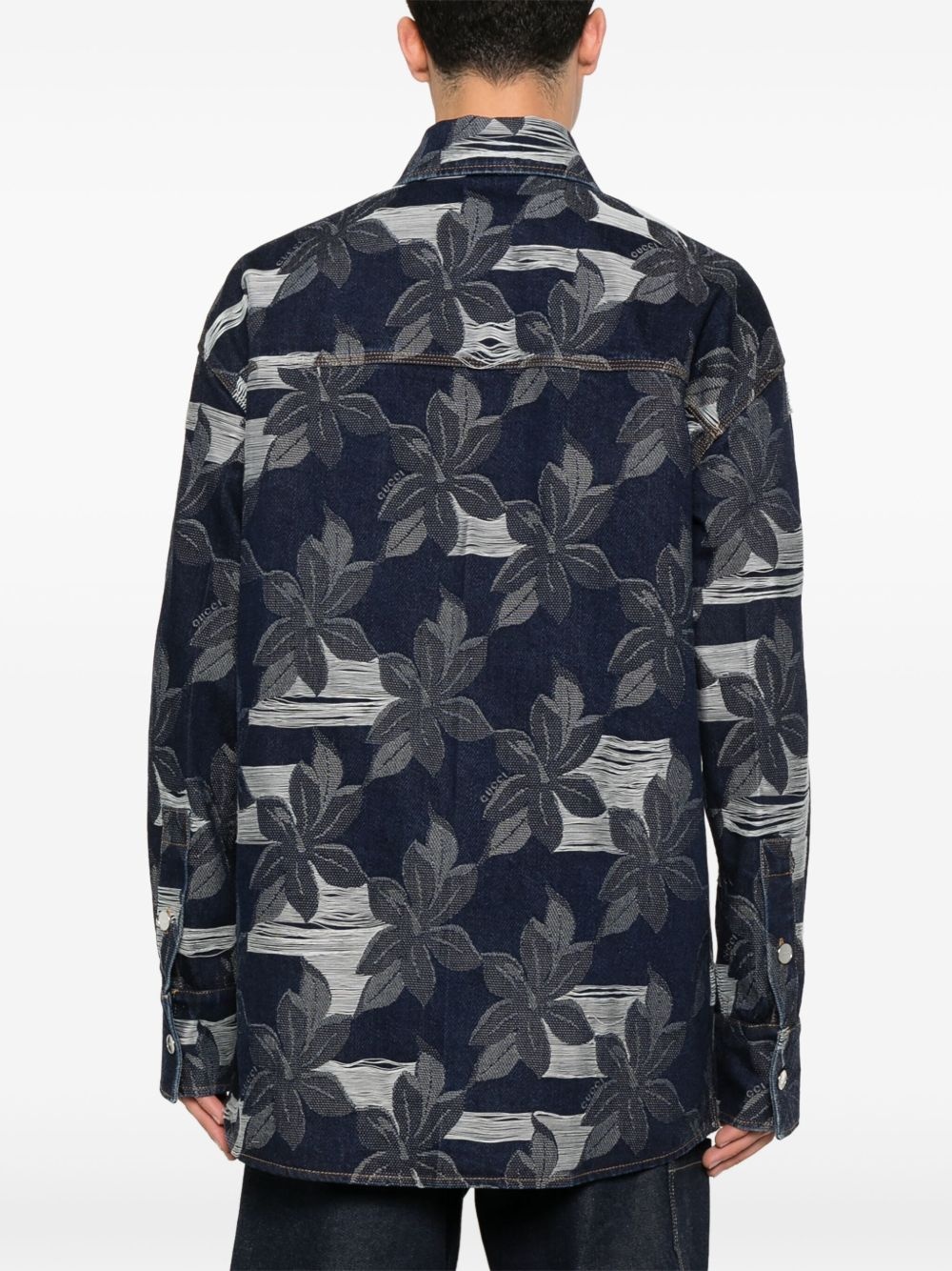 denim jacquard shirt - 4