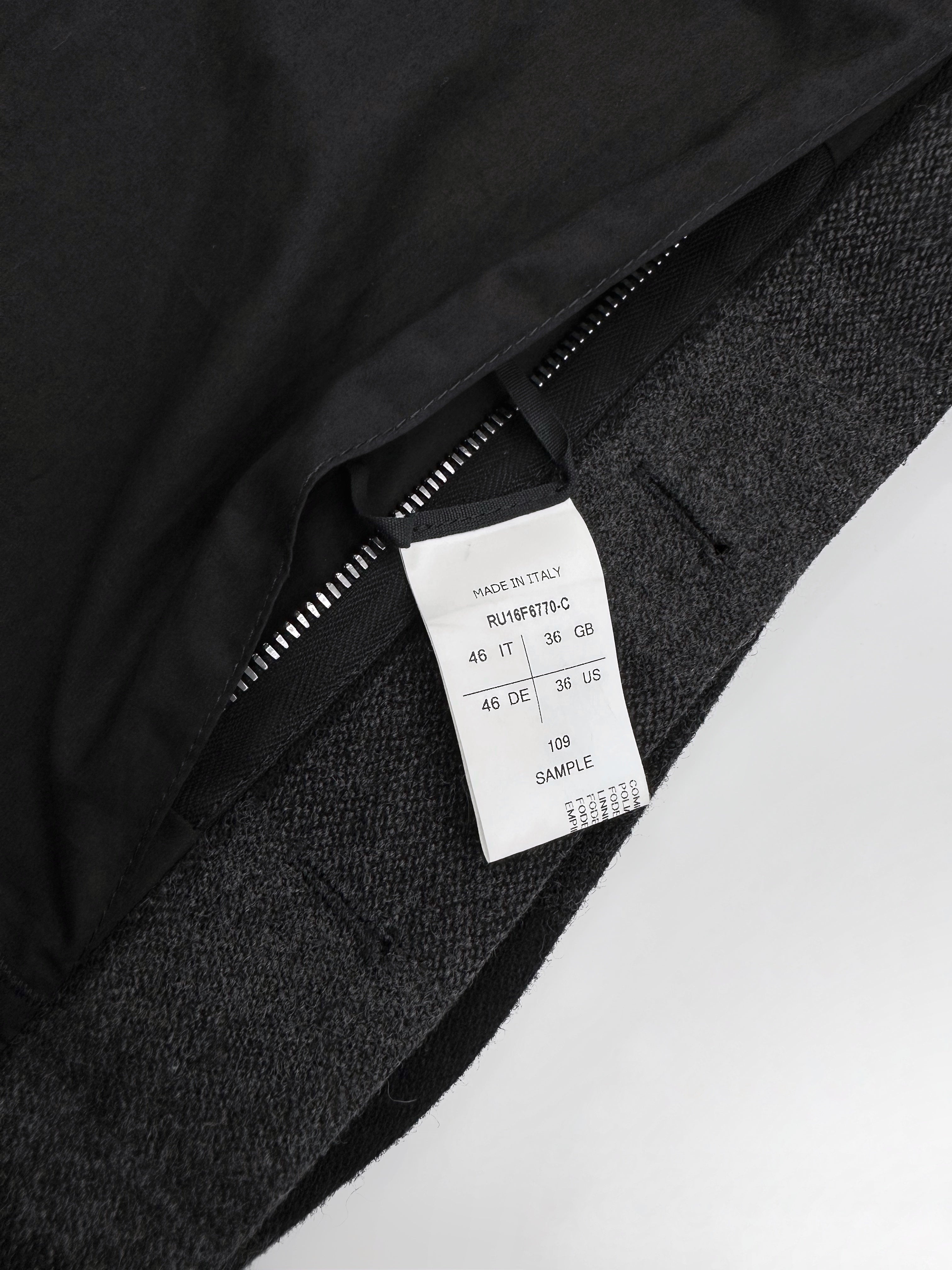 Rick Owens Fall 2016 Mainline Mastodon Checkered Plaid Wool Sample Colourway Workers Jacket 46 - 14