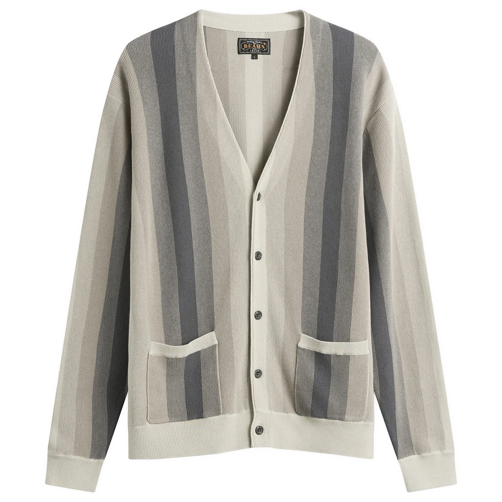 Beams Plus Multi Stripe Cardigan - 1