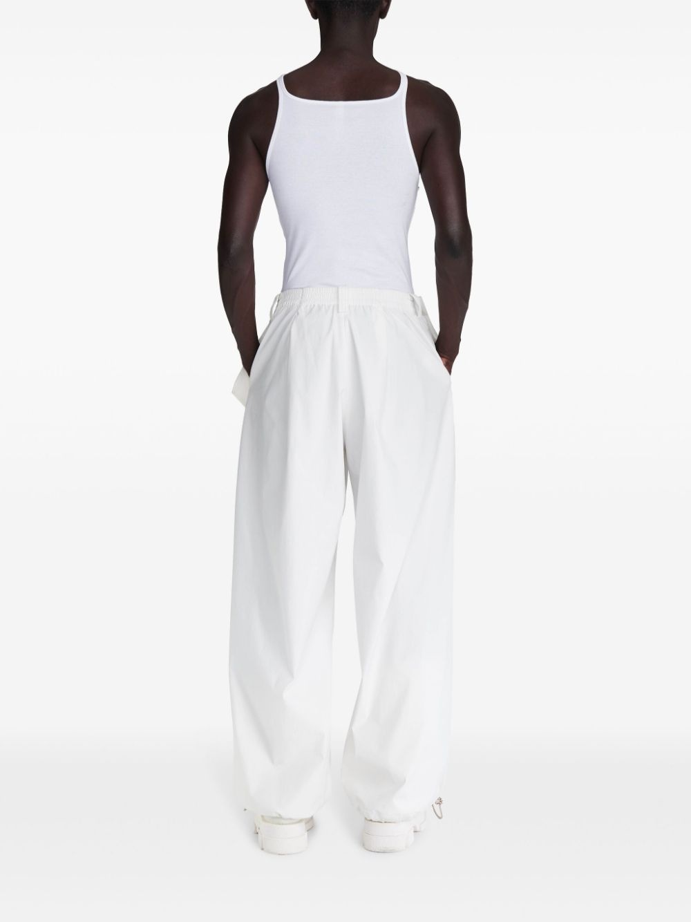 panelled cotton tank top - 4