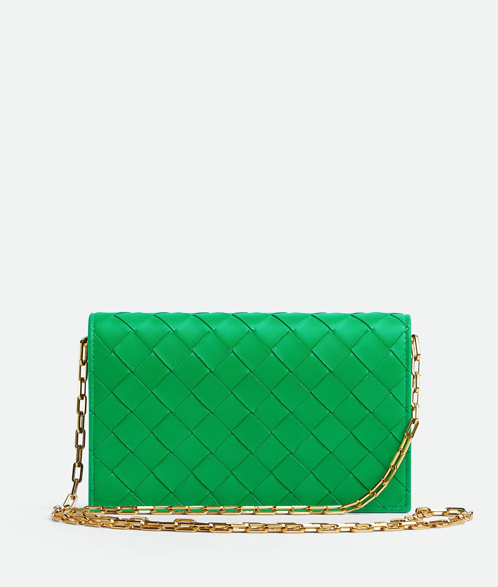 intrecciato mini bag on chain - 4