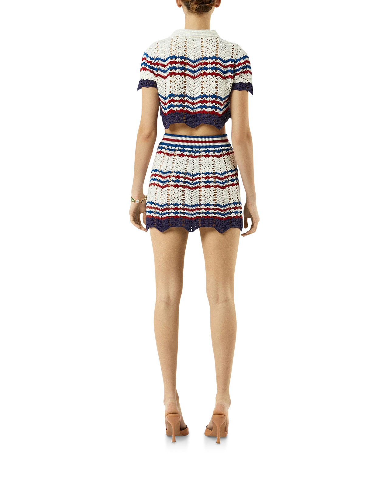 Crochet Chevron A-Line Skirt - 3