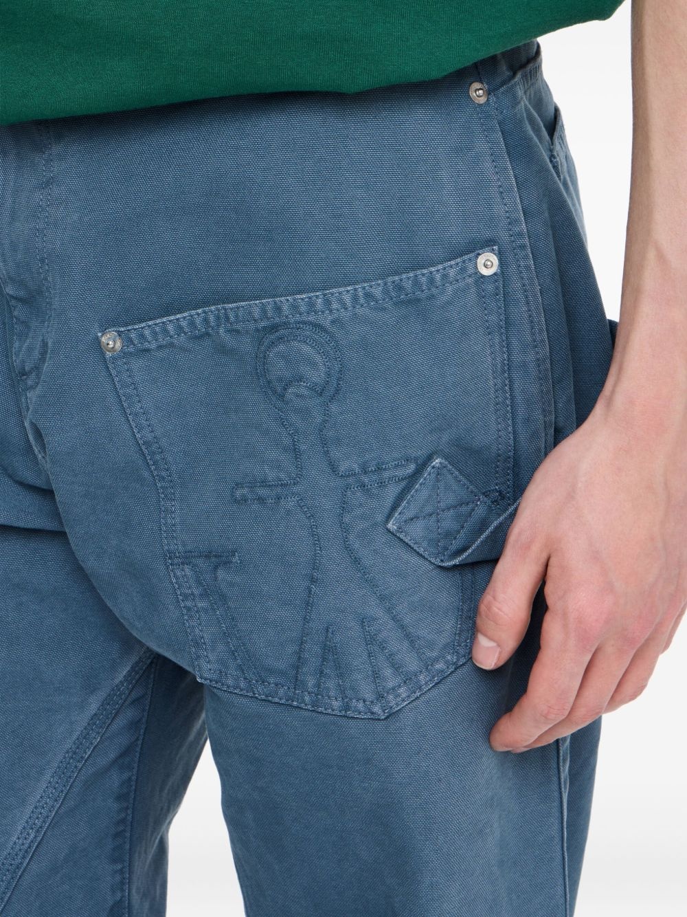 Twisted Workwear anchor-patch trousers - 4