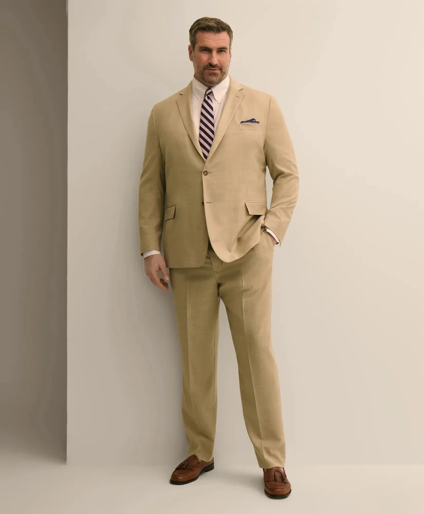 Big & Tall Stretch Wool Suit Pants - 1