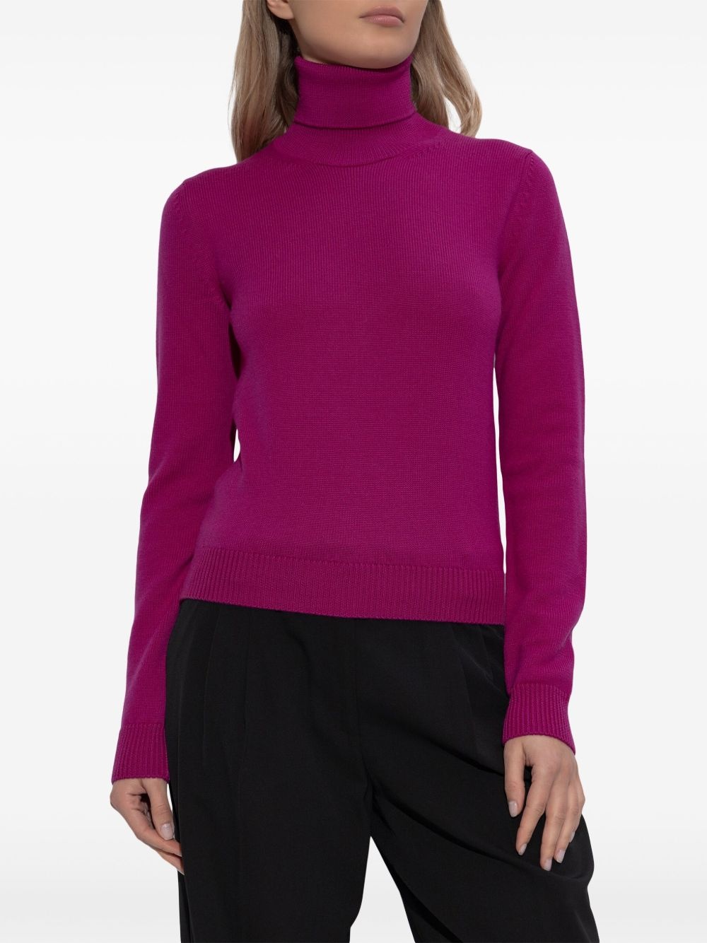 roll-neck wool jumper - 3