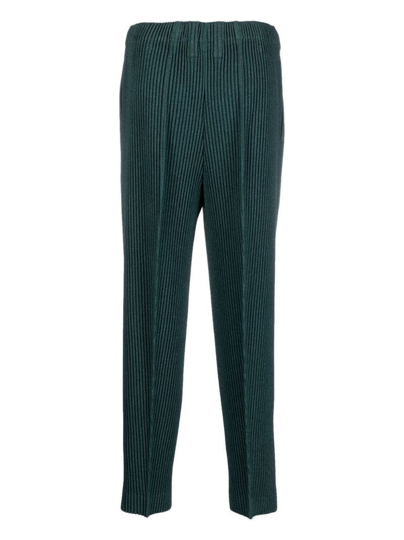 plissé straight-leg trousers - 2