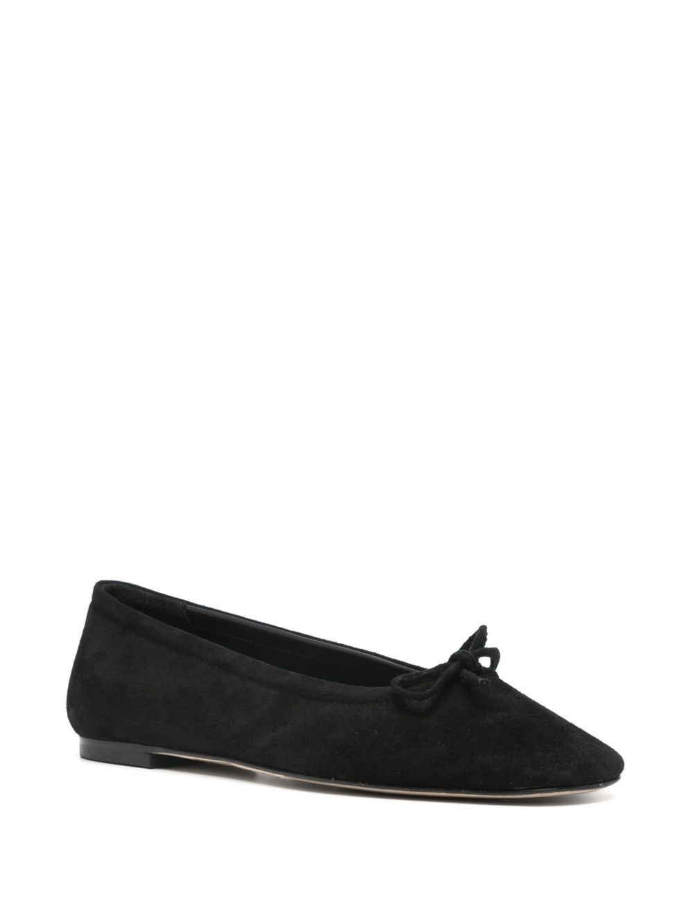 bow-detail suede ballerina shoes - 2