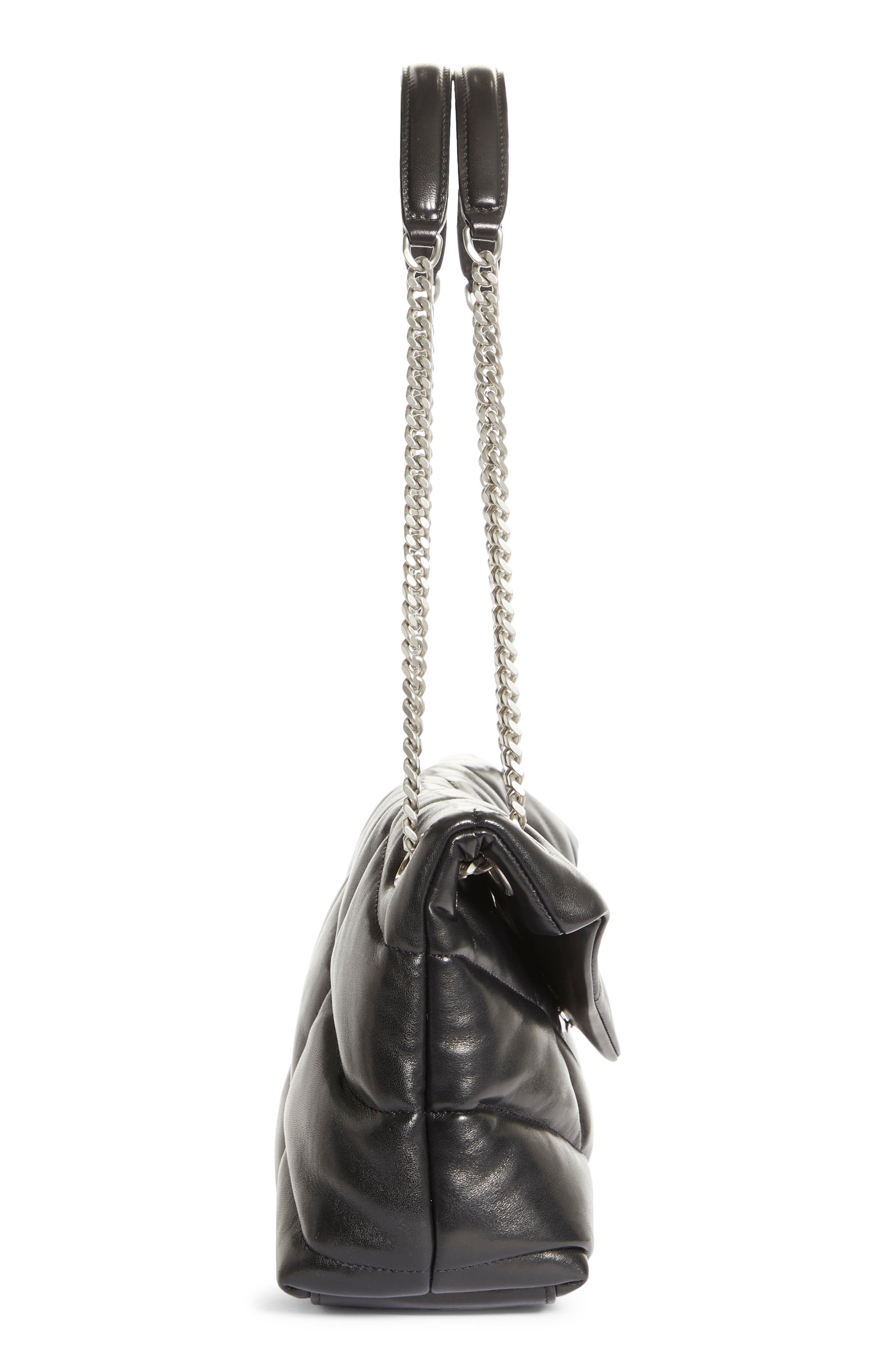 Small Lou Leather Puffer Bag - 7