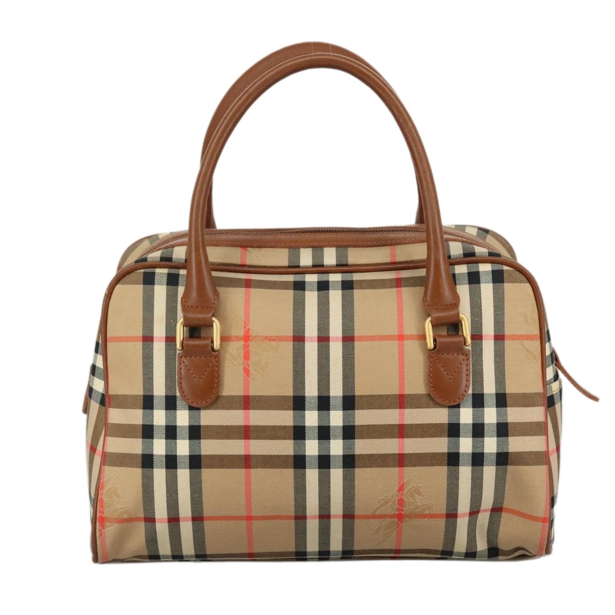 Burberry Nova Check Hand Bag Canvas Beige - 2