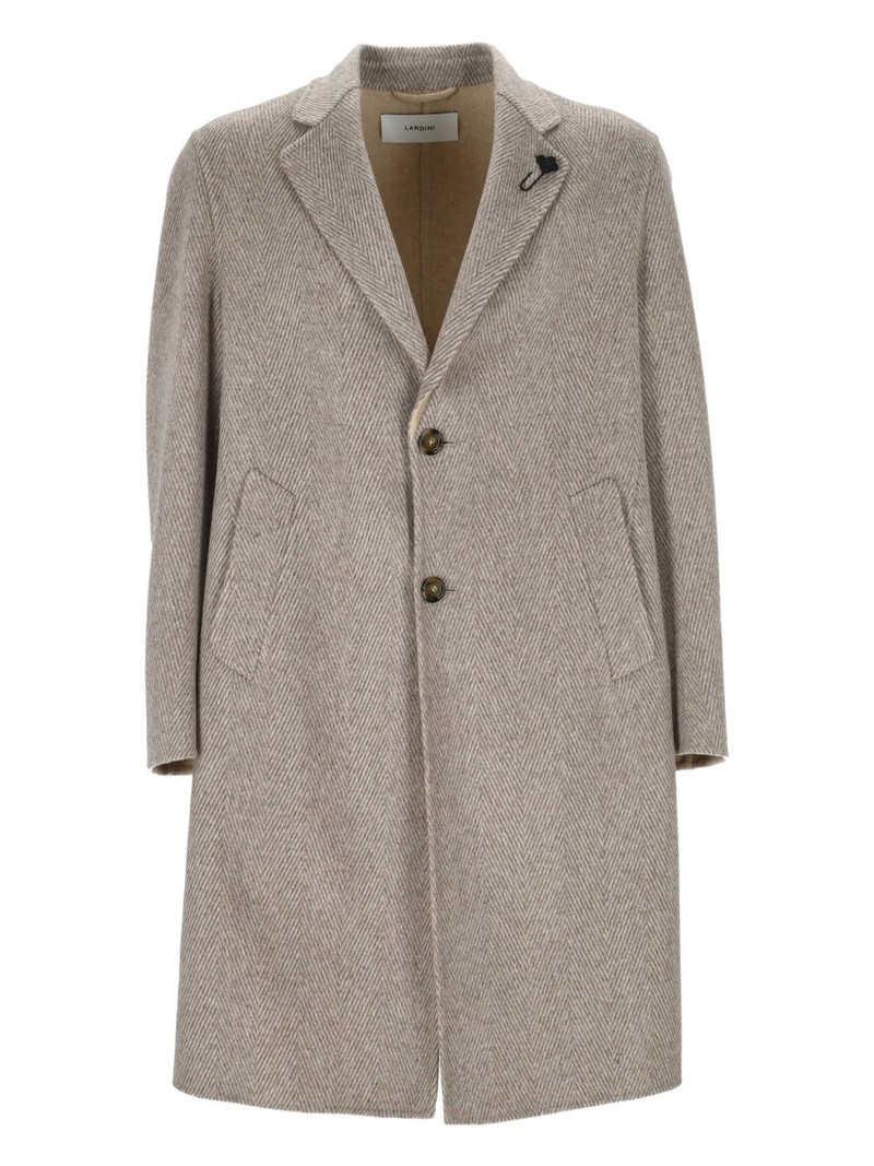 herringbone three-button coat 1