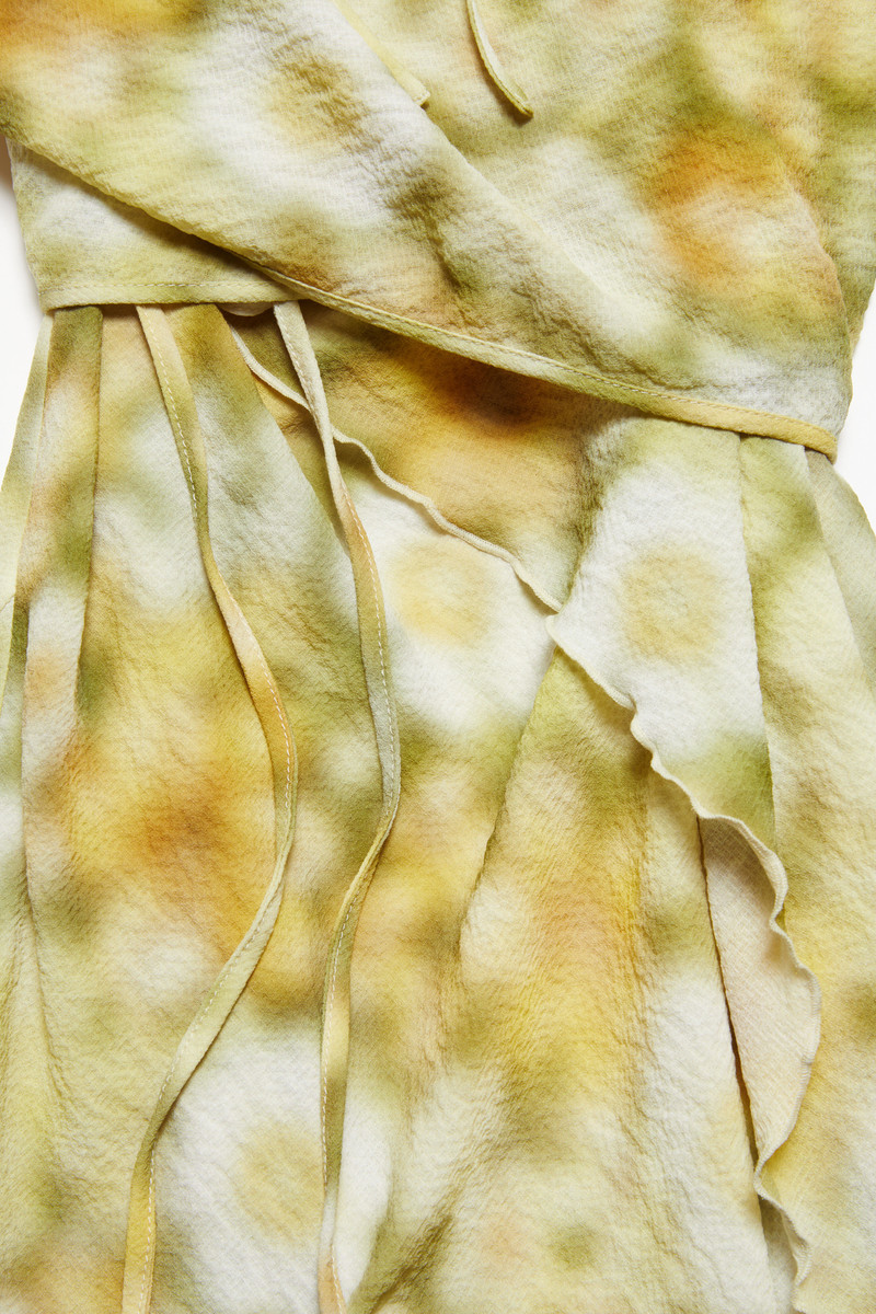 Wrap print dress - Green multi 6