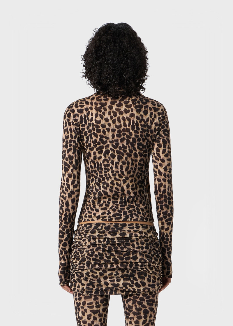 ANIMALIER PRINT JERSEY BLOUSE 4