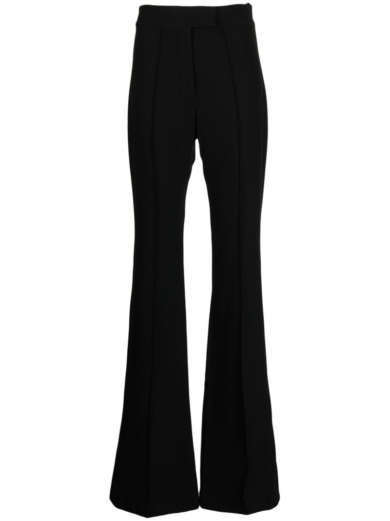 high-waisted flared trousers 1