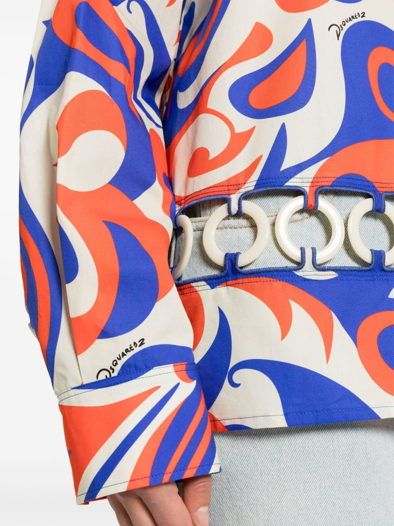 cut-out detail cotton shirt 5