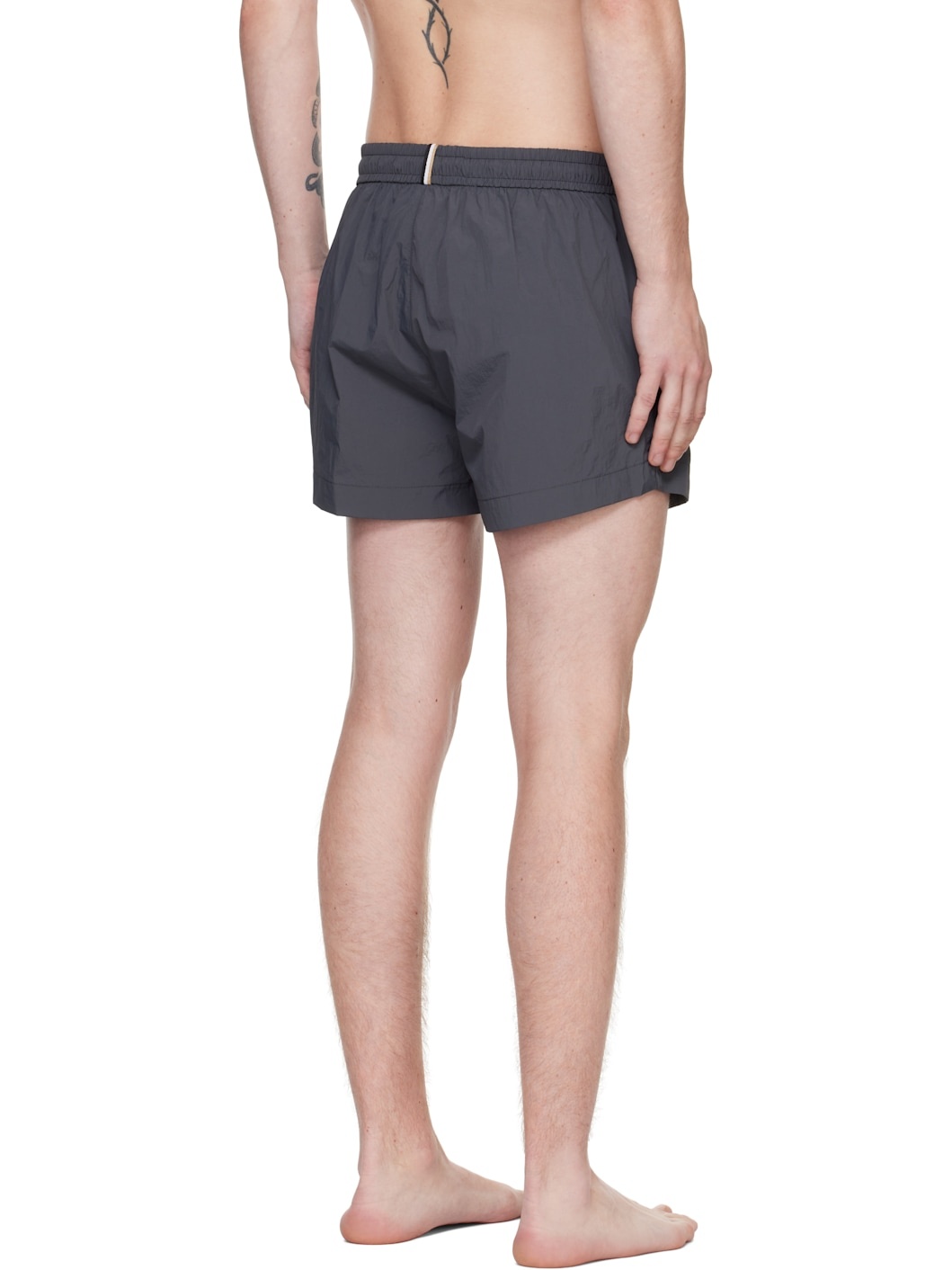 Gray Outline Swim Shorts - 3