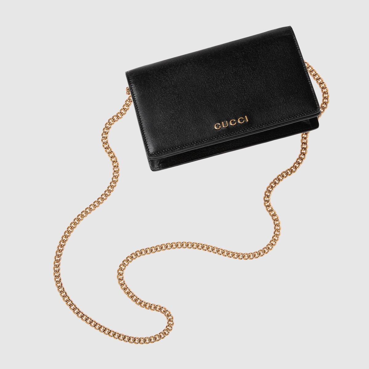 Chain wallet with Gucci script - 4