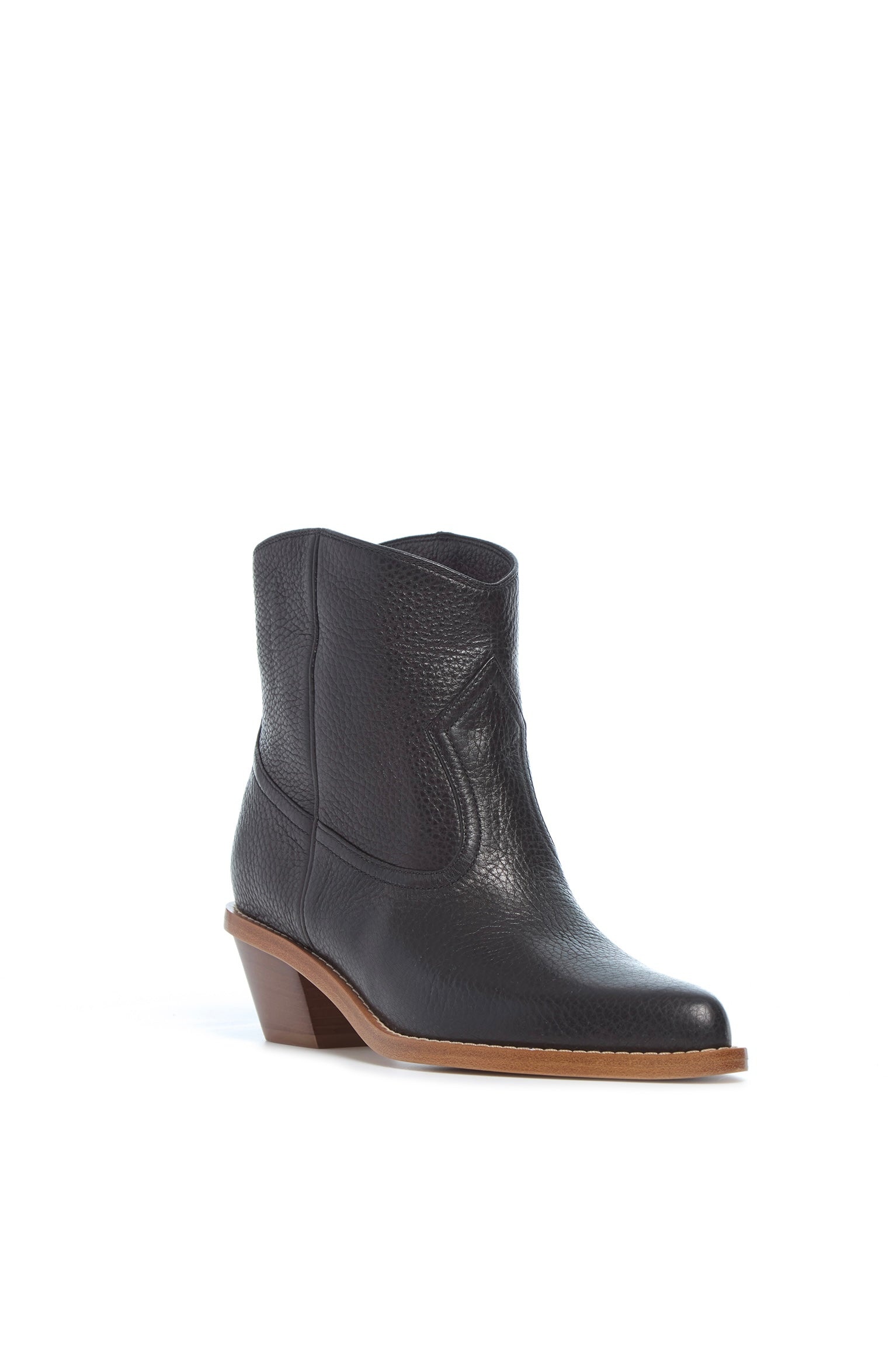 Leduc Ankle Boot in Black Grained Leather - 2