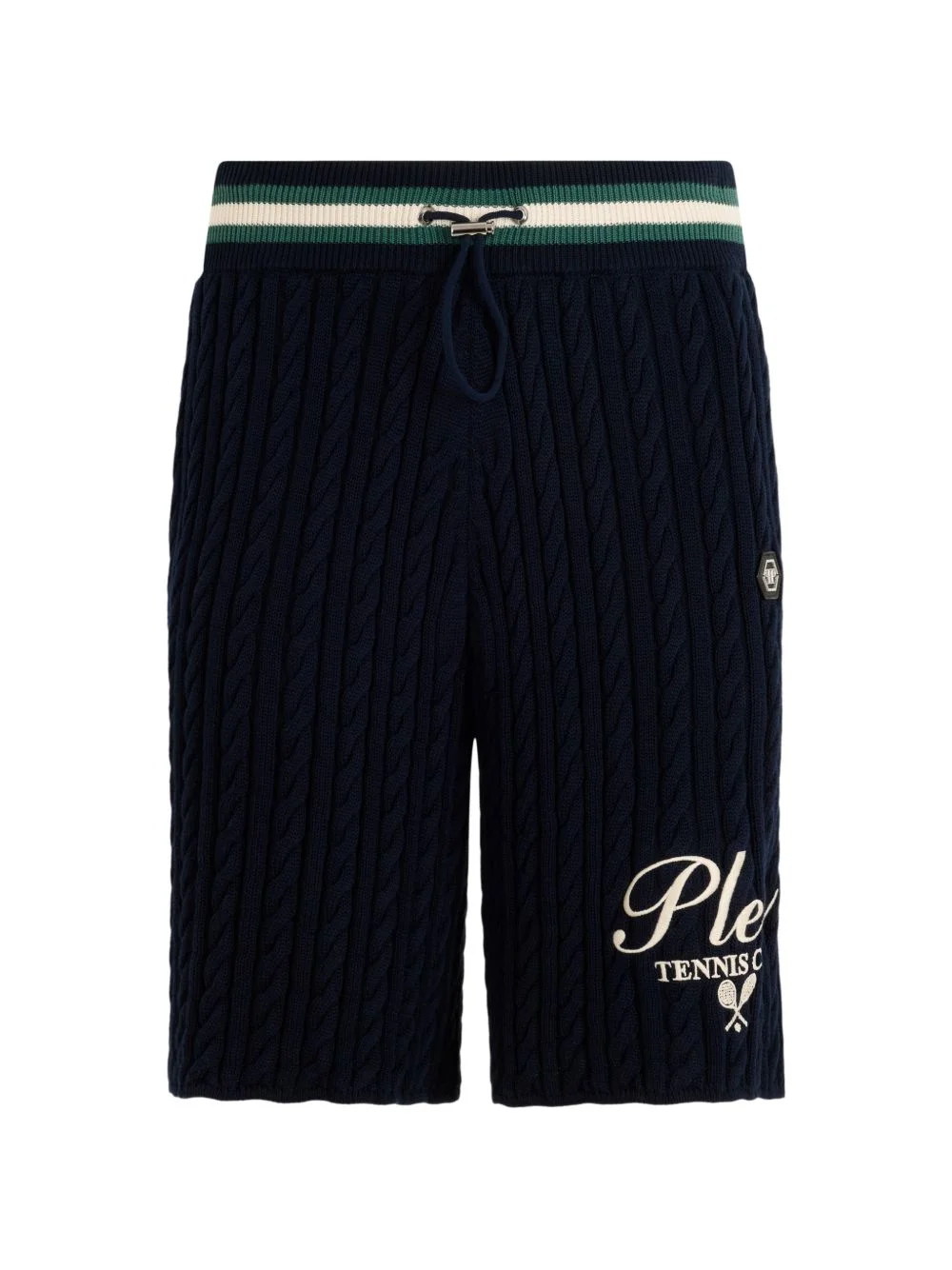 knitted drawstring shorts - 1