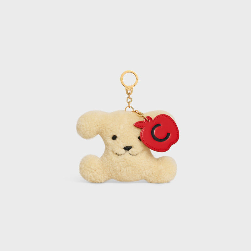 TRIOMPHE POM-POM CHARM APPLE IN SHEARLING AND CALFSKIN 1