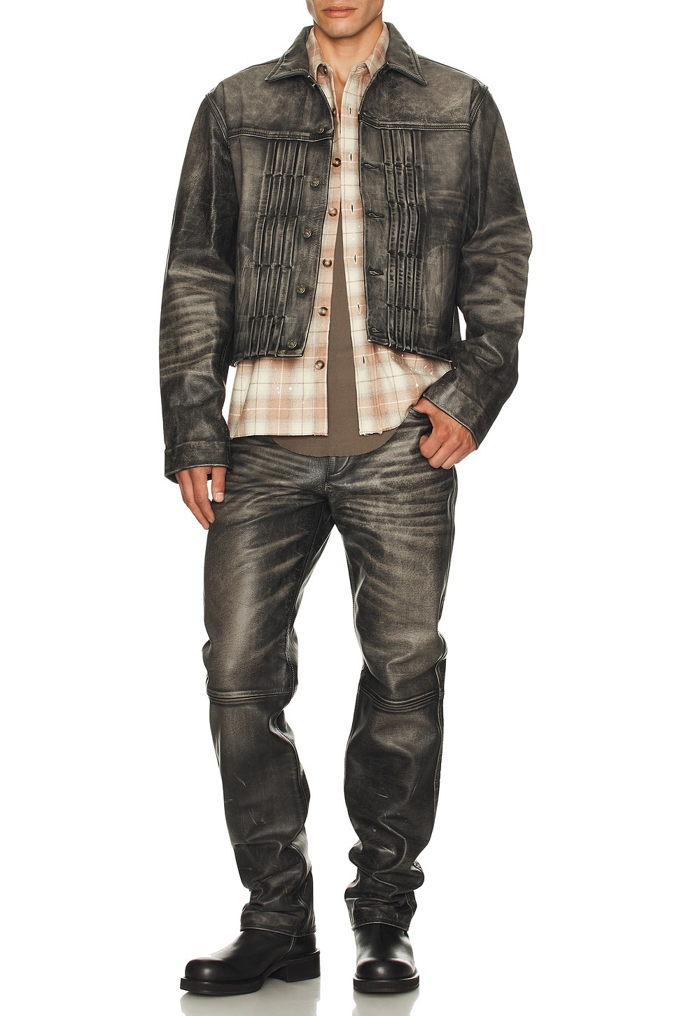 Leather Fivepocket Leather Jean - 5