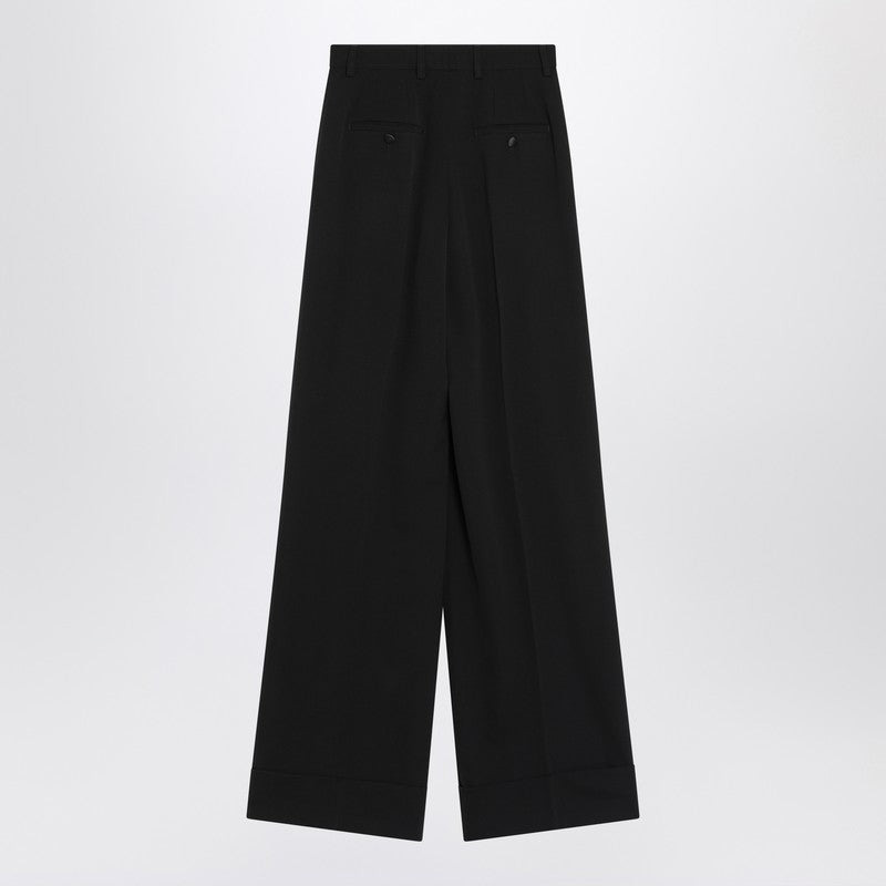 Dolce&Gabbana Black Wool-Blend Trousers Women - 2
