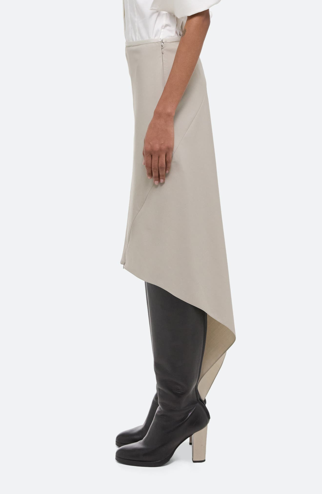 Scarf Hem Virgin Wool Maxi Skirt - 3