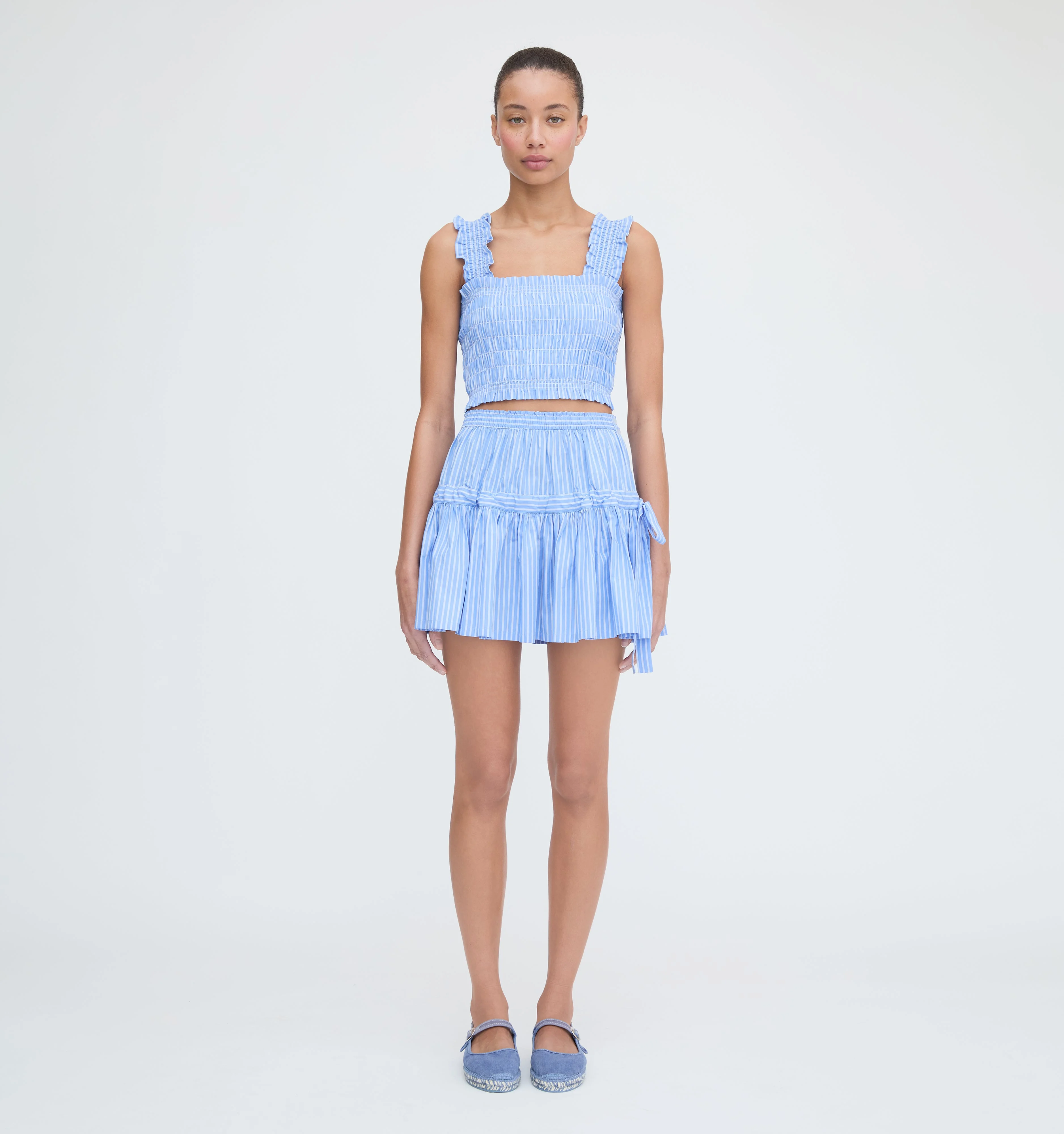 The Chelsea Skirt - Blue Stripe - 1