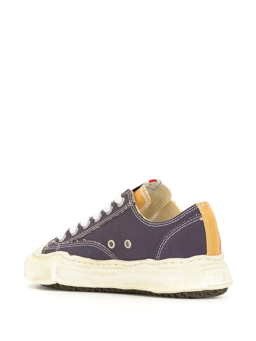 colour-block cotton sneakers - 3