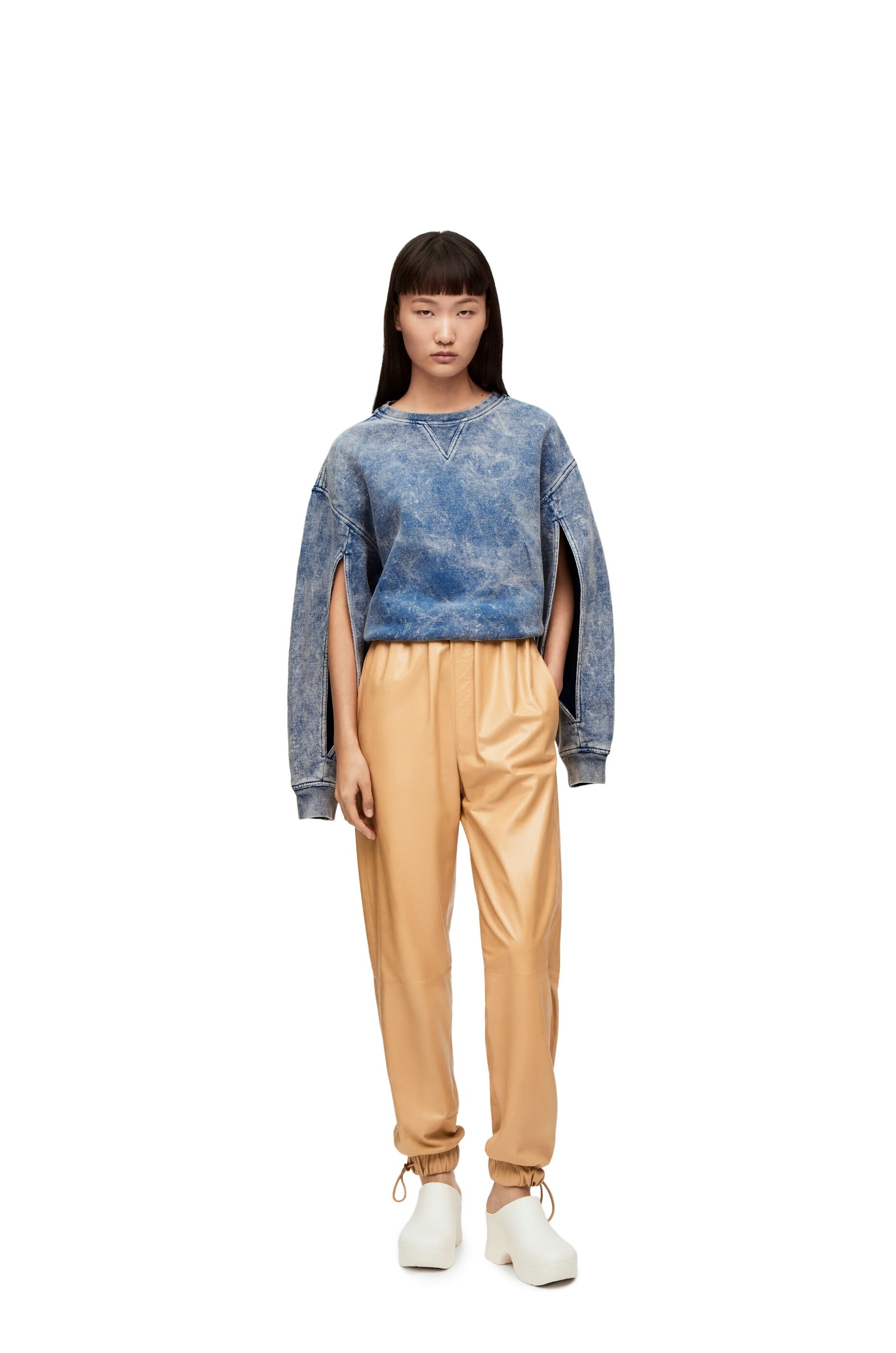 Elongated sweatshirt in cotton fleece - 2