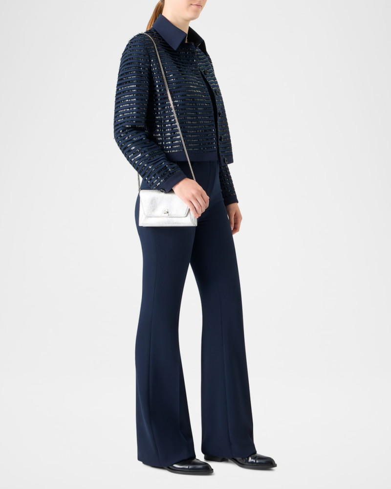 AKRIS Peer Metallic Fringed Single-Breasted Jacket outlook