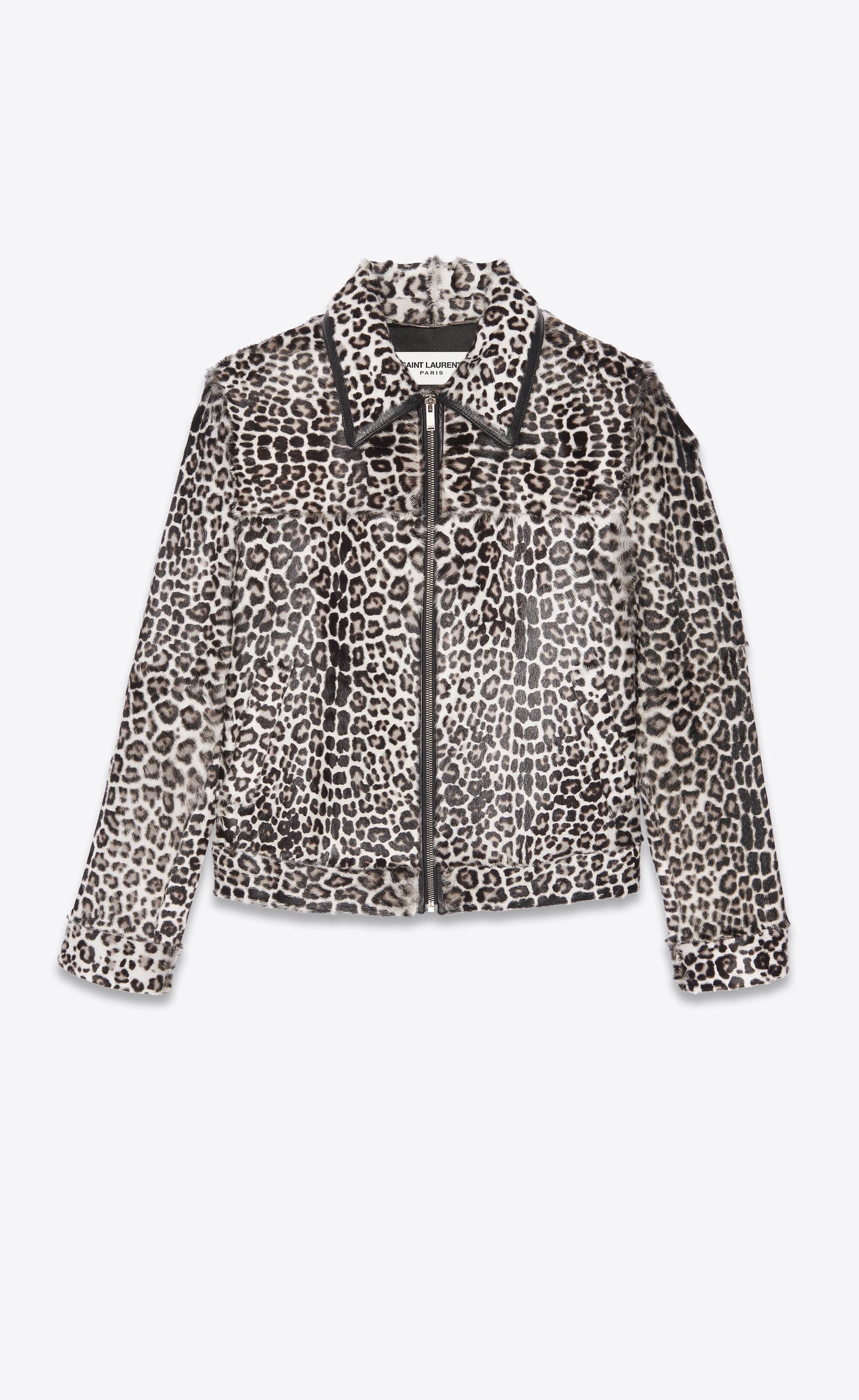 jacket in leopard-printed fur - 1