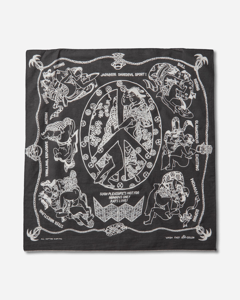 Kapital Fastcolor Selvedge Bandana (Yobai) Black outlook