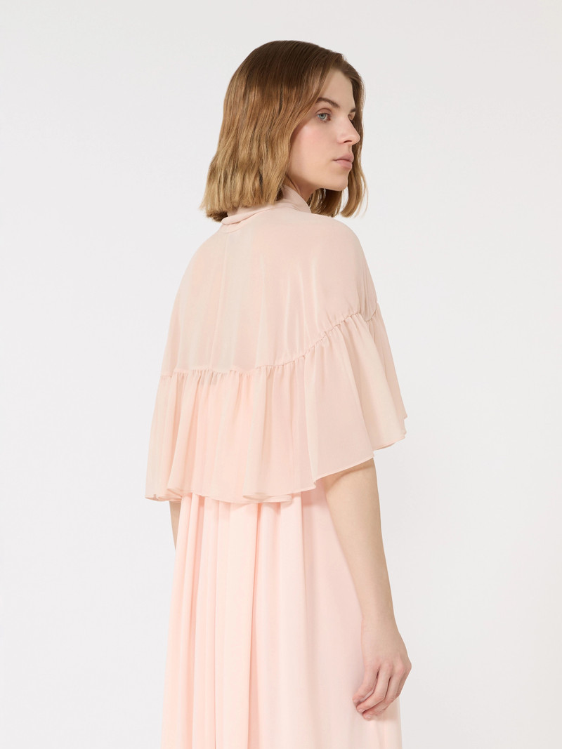 NEGOZI Silk georgette cape - BEIGE PINK 3
