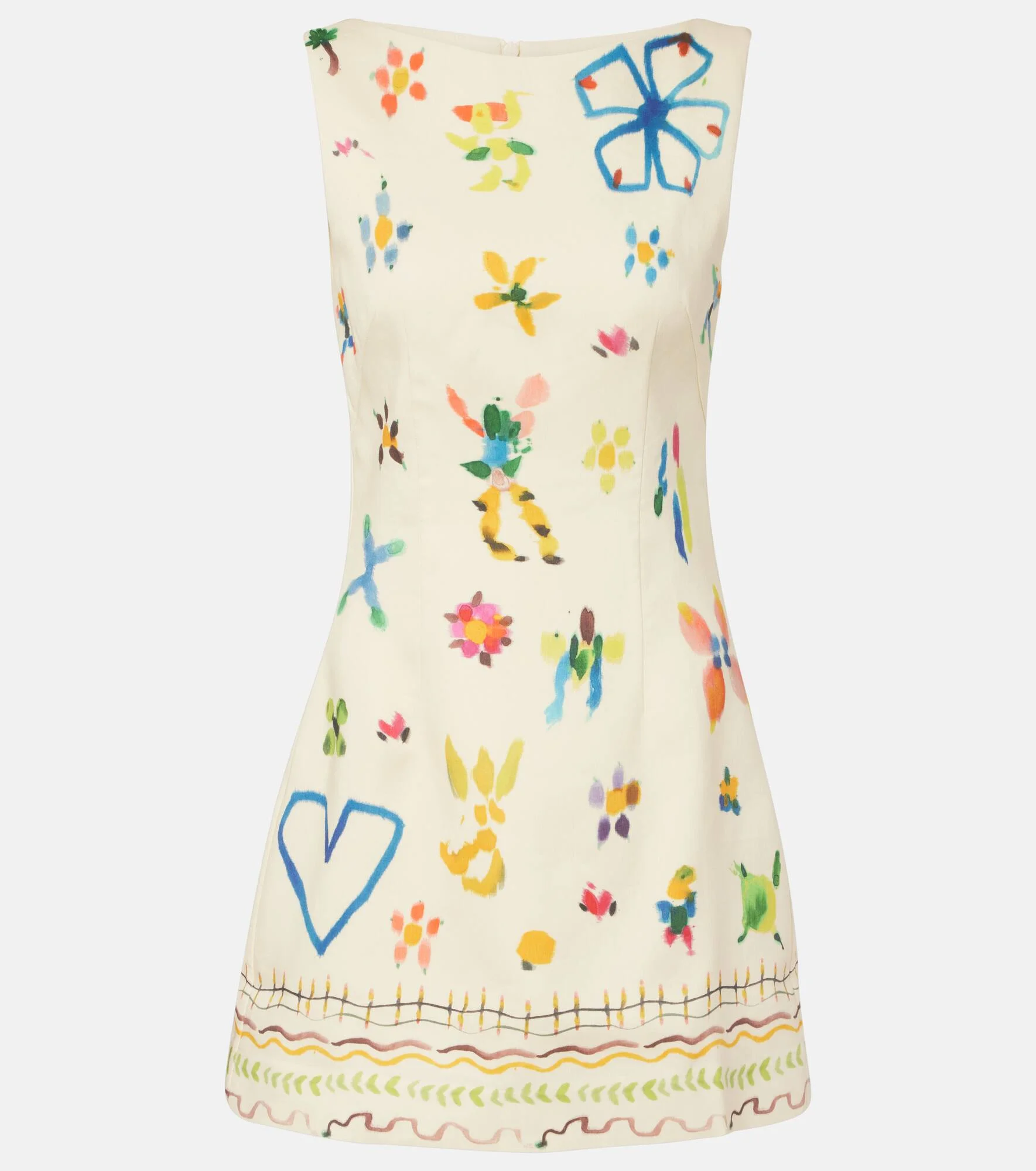 Sidi floral linen-blend minidress - 1