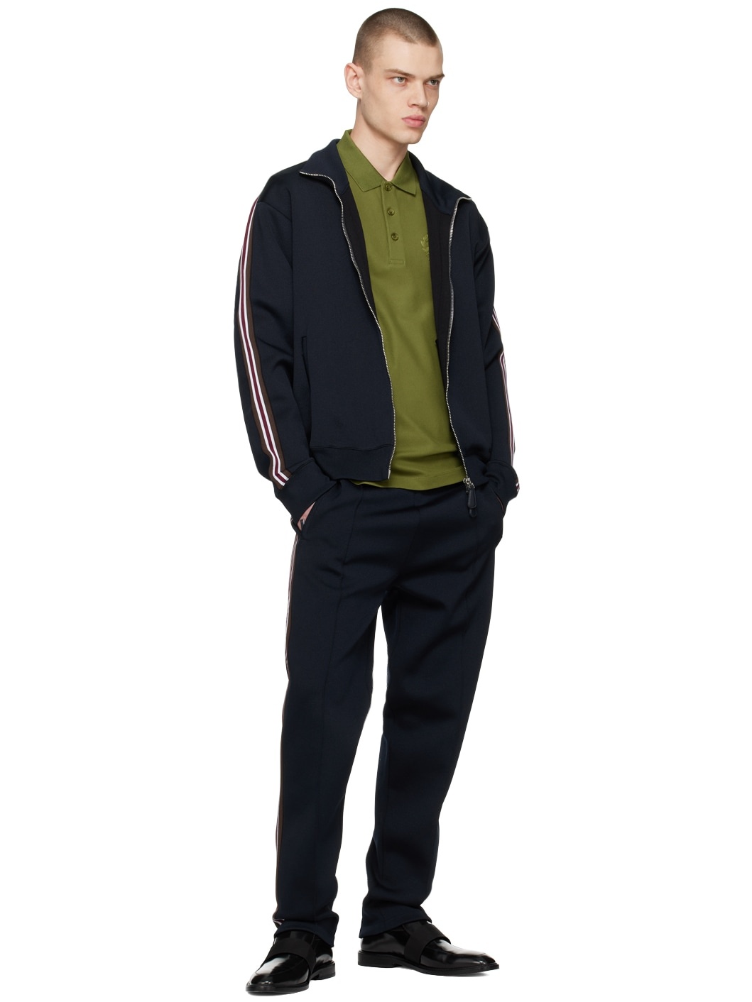 Navy Stripe Sweatpants - 4