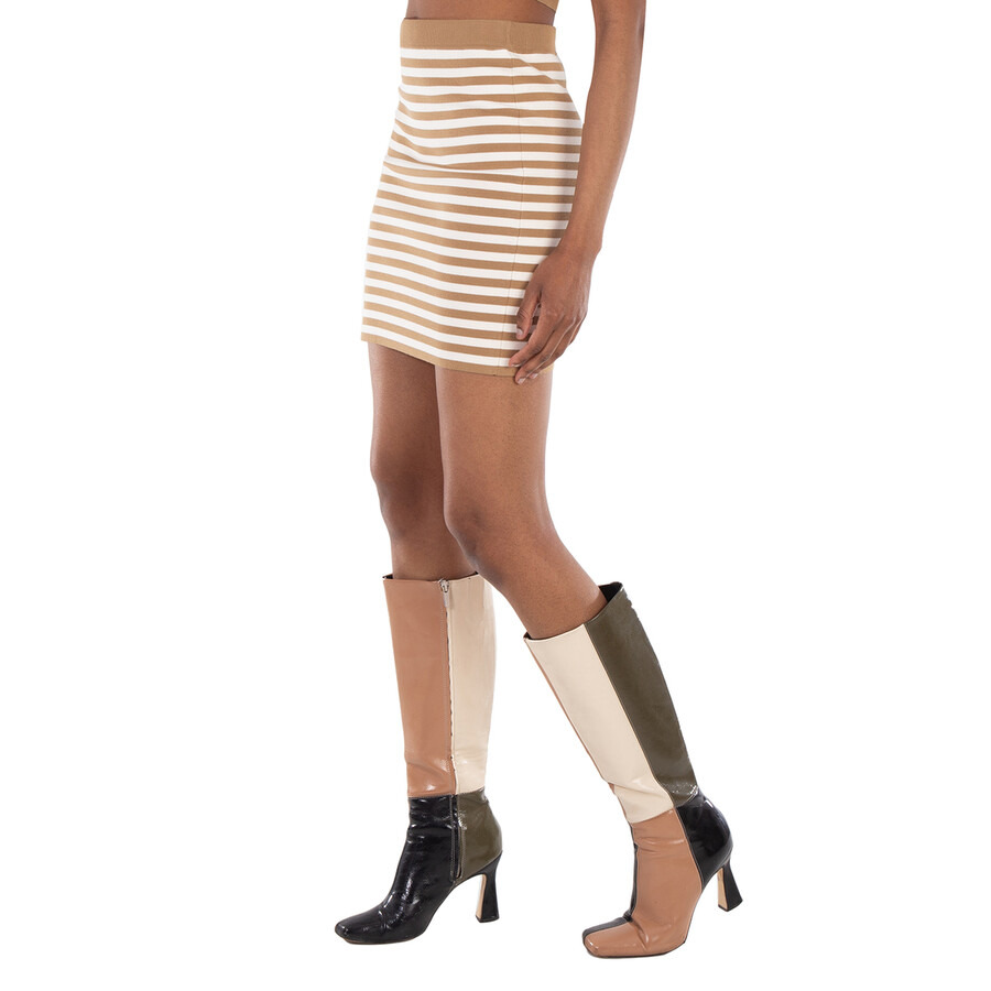 Max Mara Domizia Striped Knitted Mini Skirt - 4