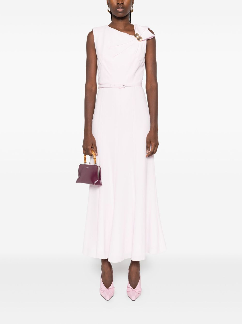 knot-detail belted midi dress - 2
