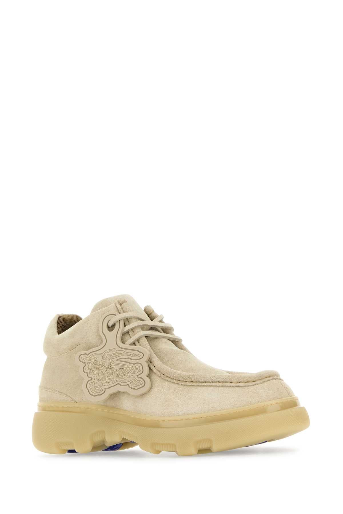 Burberry Men Sand Suede Creeper Lace-Up Shoes - 2