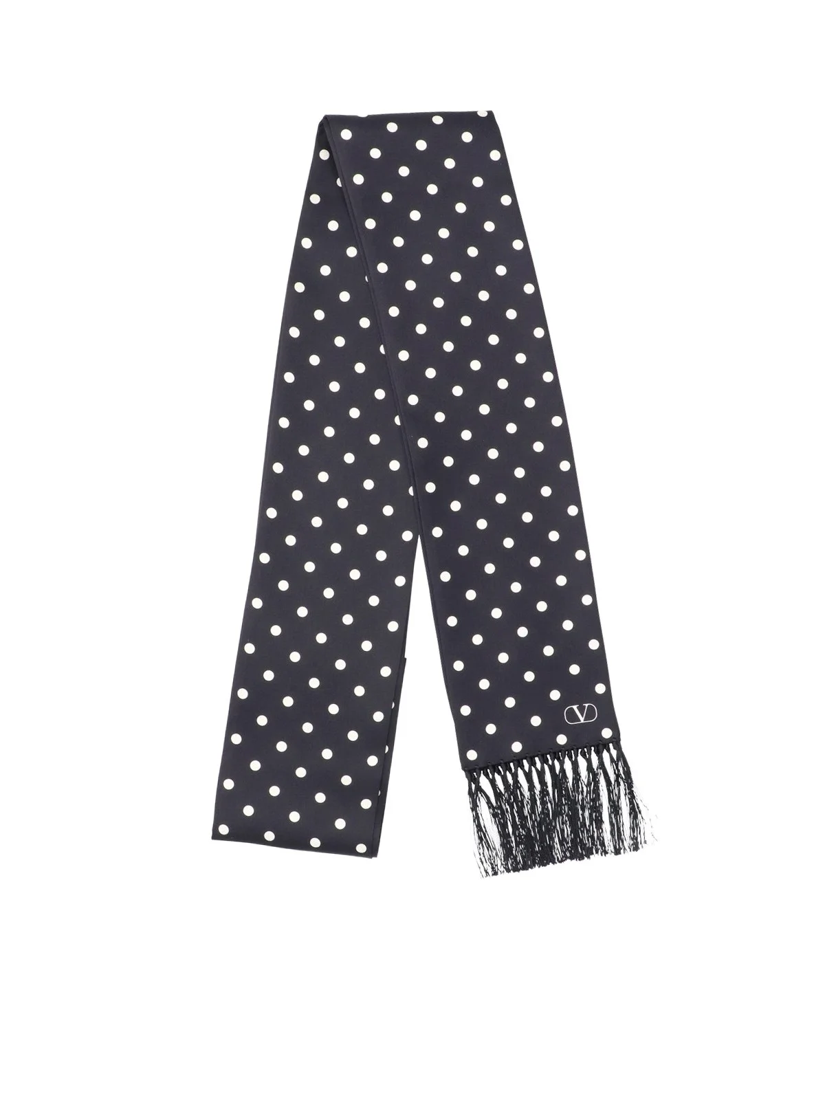 POLKA DOT SILK SCARF - 1
