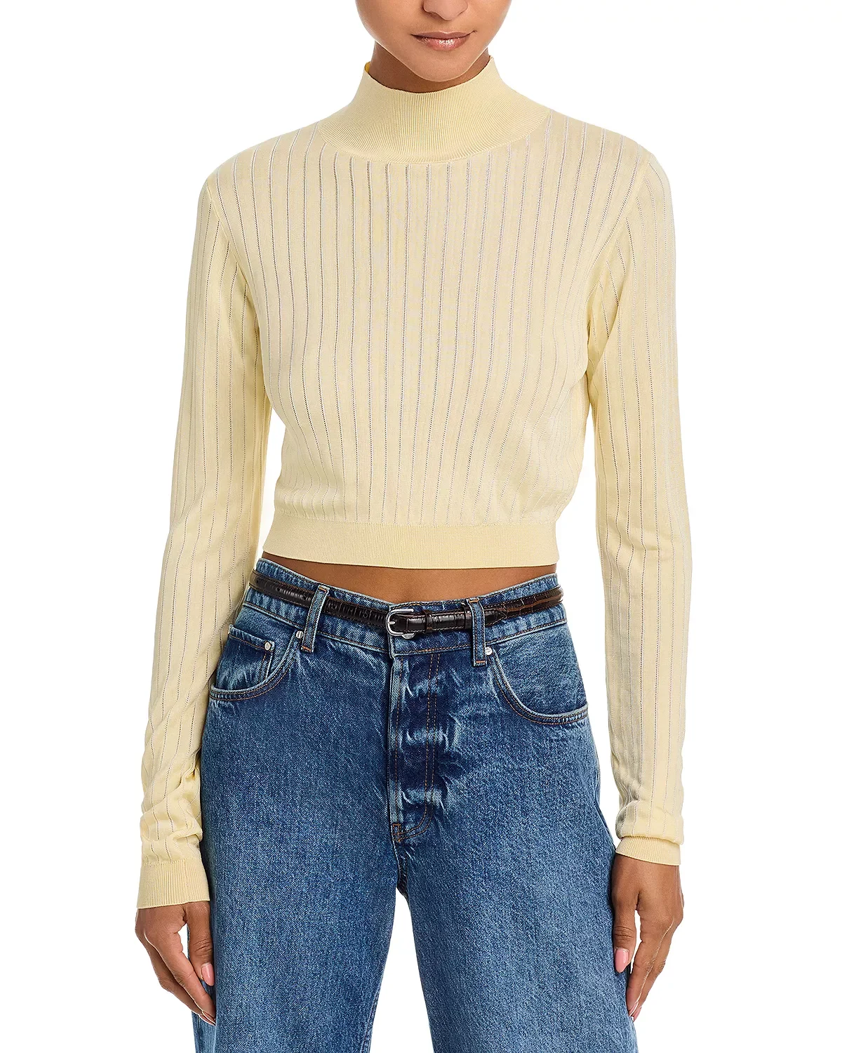 The Crop Fitted Turtleneck - 1