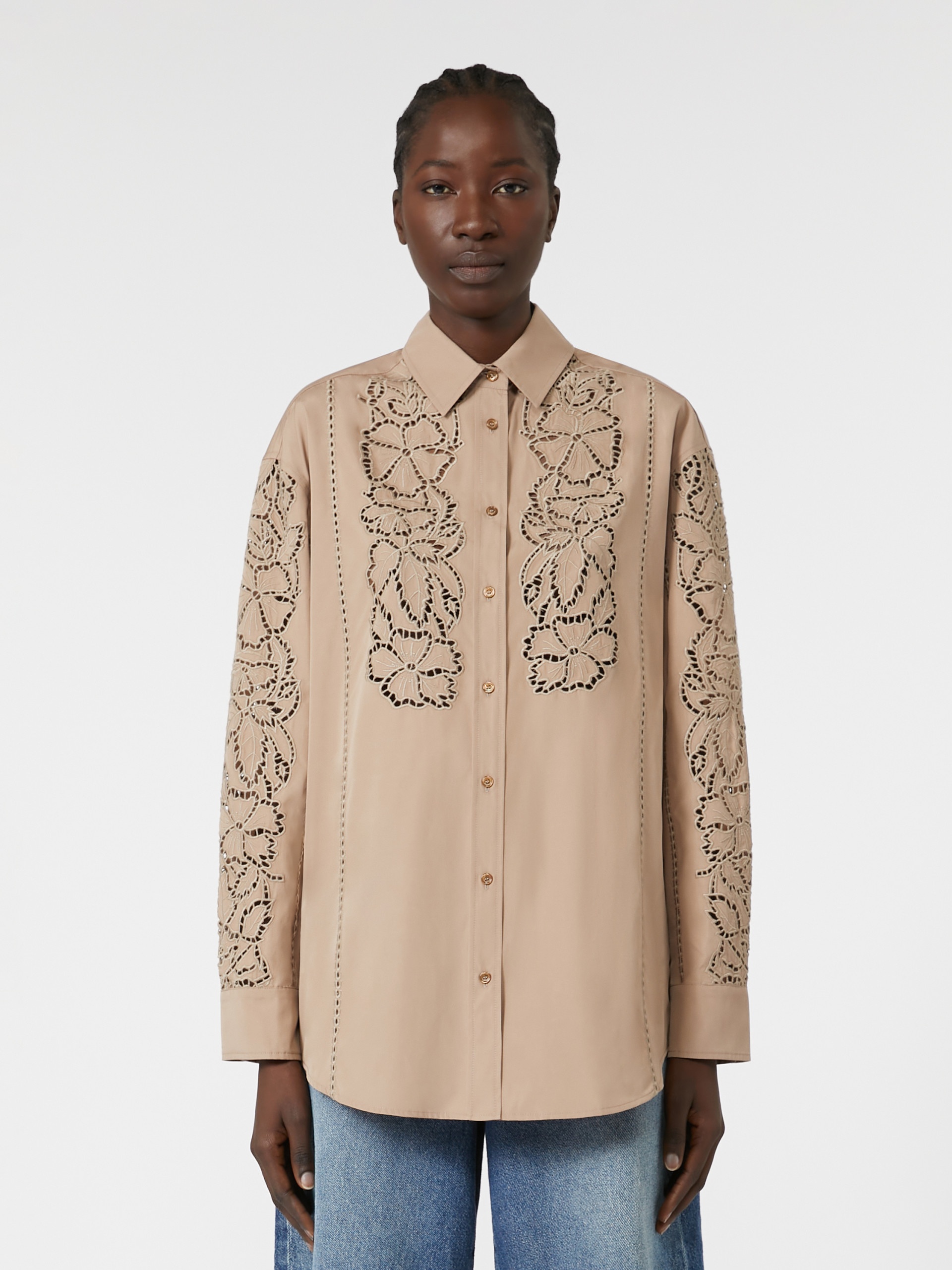 ELMI Relaxed-fit embroidered poplin shirt - 3
