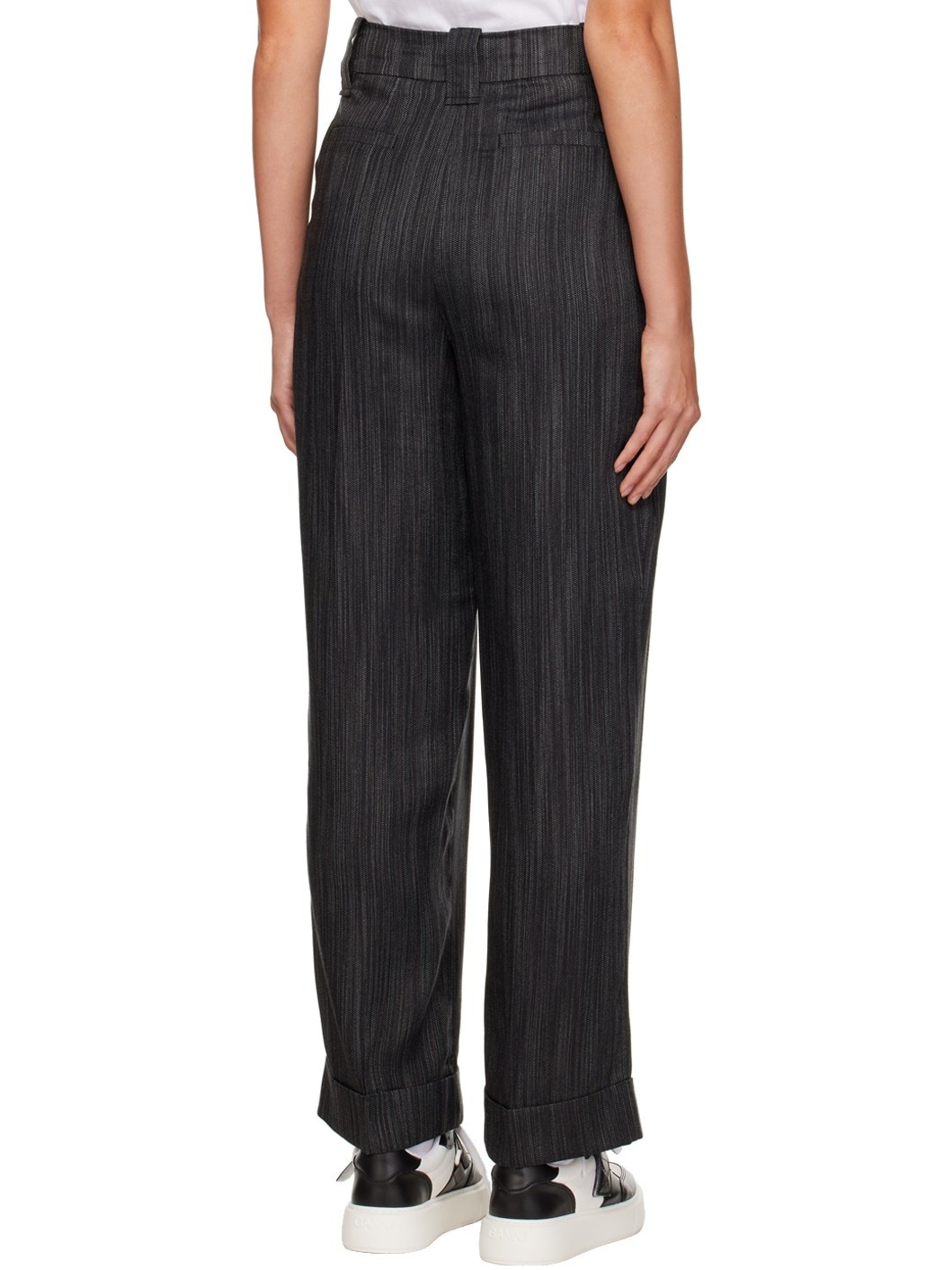 Black Striped Trousers - 3