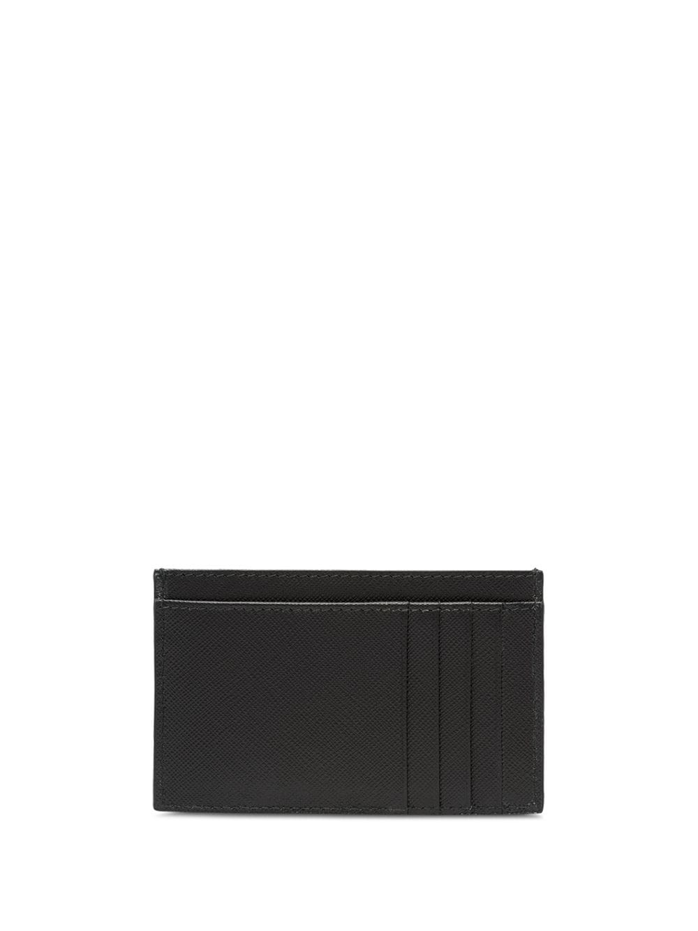 Saffiano logo plaque card holder - 2