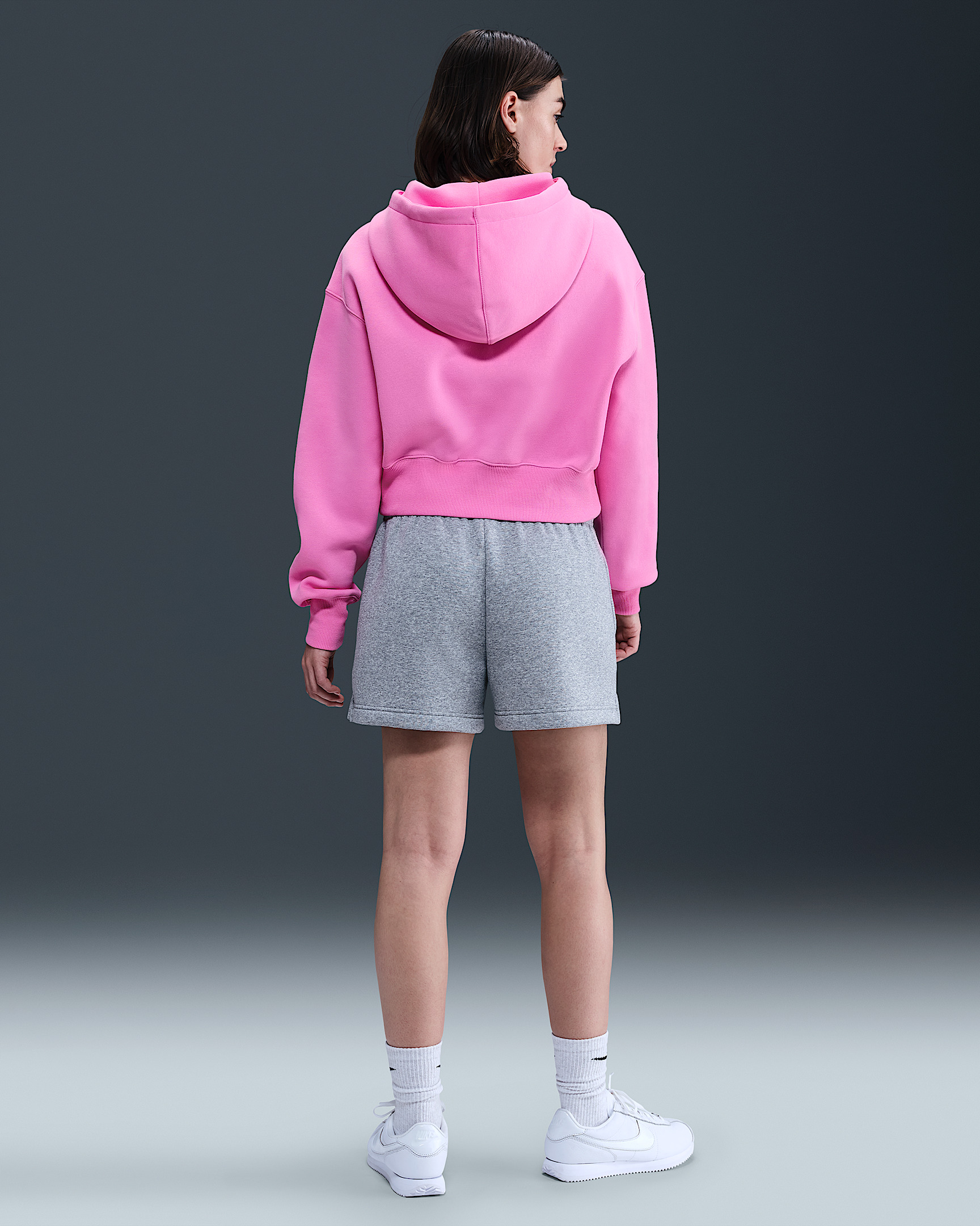 Nike Sportswear Phoenix Fleece Women's Loose Full-Zip Cropped Hoodie - 5