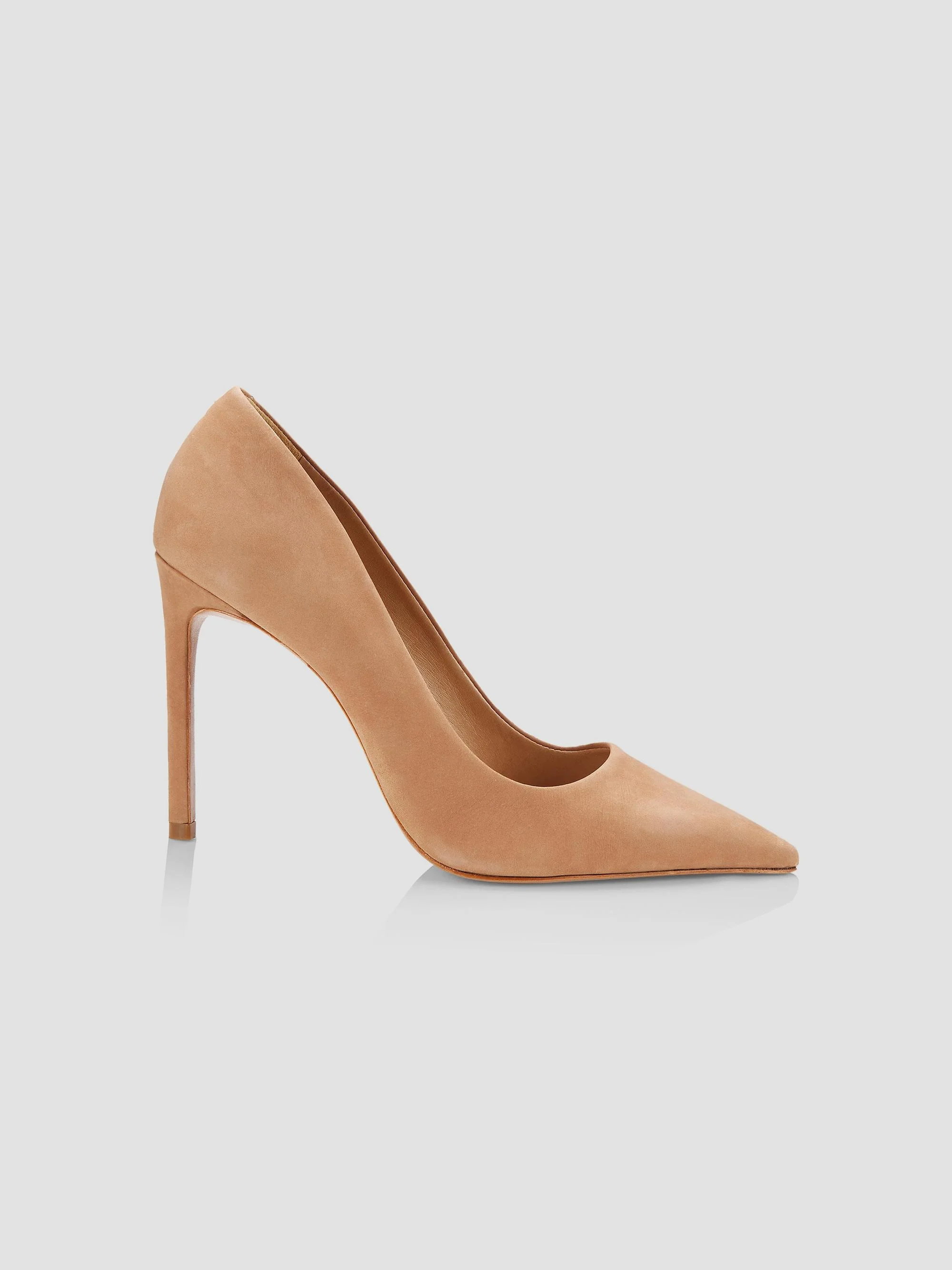 Women's Lou Pointed-Toe Nubuck Pumps - Honey Beige - 1